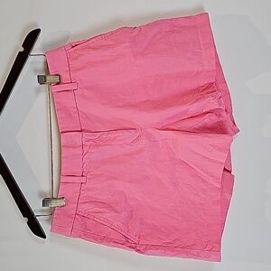 LAND'S End Linen Blend Mid Rise Pink Shorts Size 10